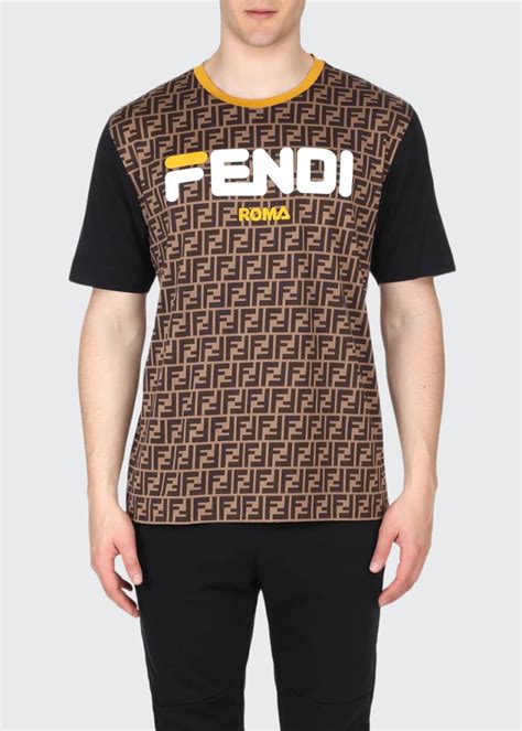 Fendi Men's Fendi Mania Logo Graphic T.